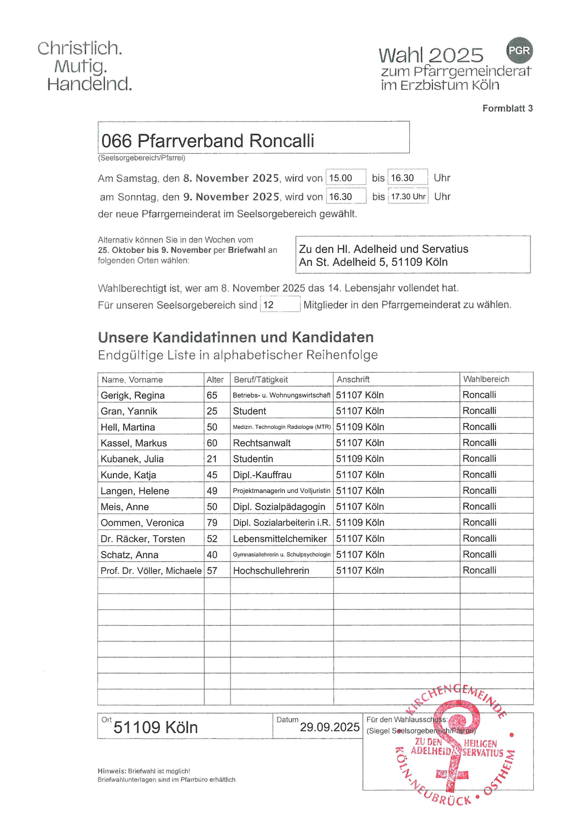 Kandidaten PGR-Wahl 2025