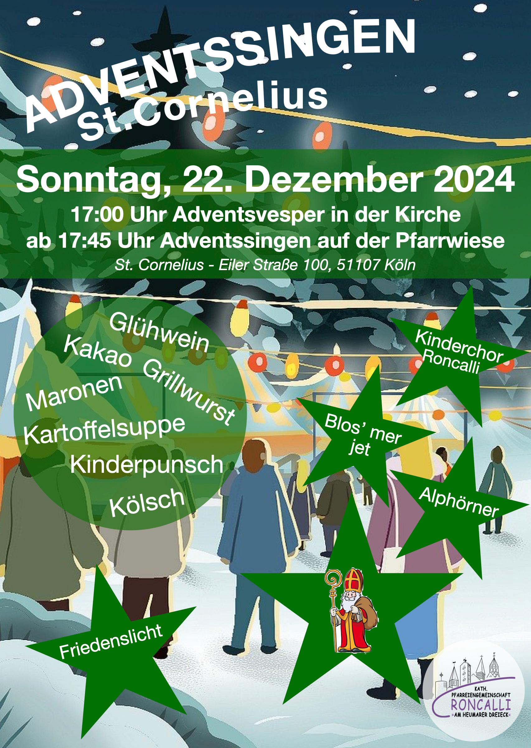 Plakat Adventssingen 2024